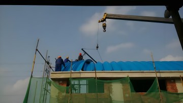 阜寧安勤化學化工廠拱形屋面建設(shè)工程